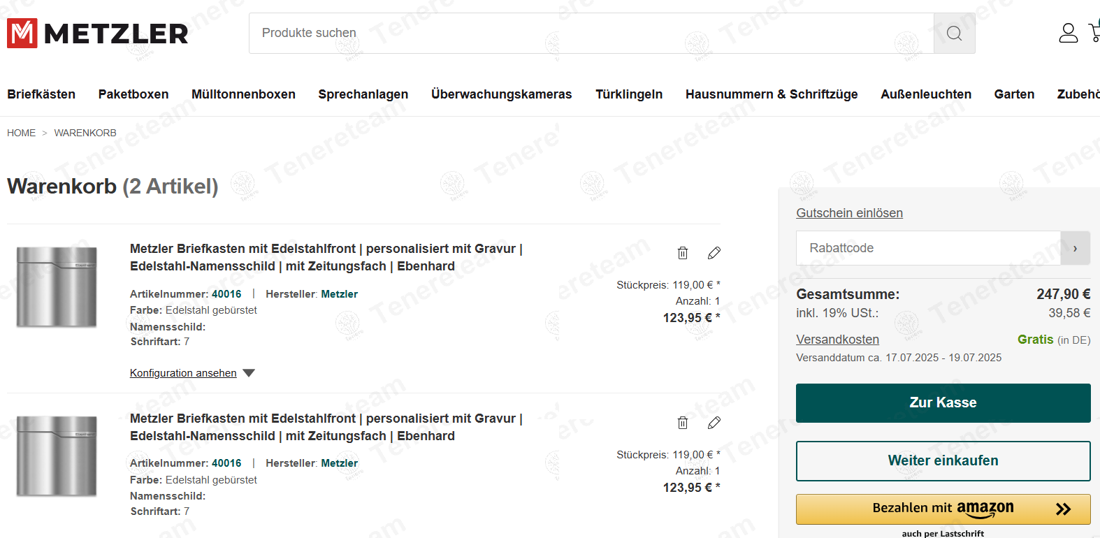 Edelstahl Türklingel DE apply coupon code