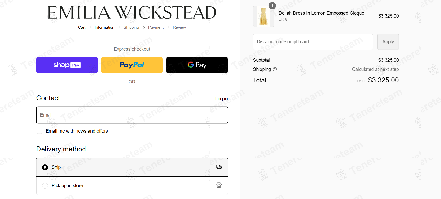 Emilia Wickstead apply coupon code