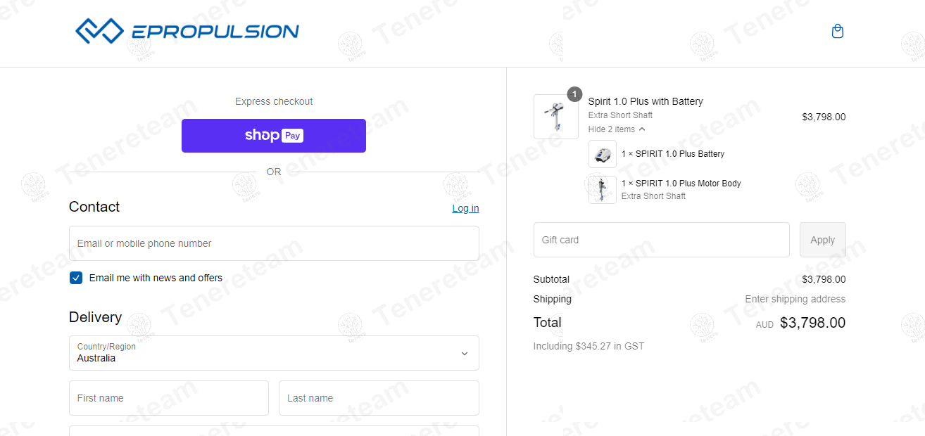 ePropulsion Australia apply coupon code