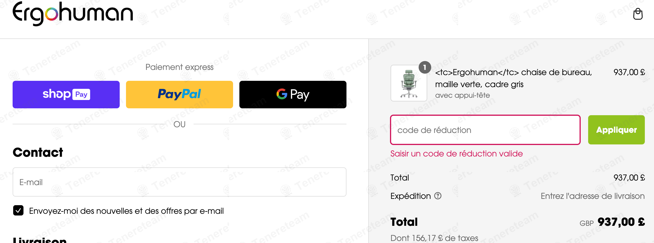 Ergohuman apply coupon code
