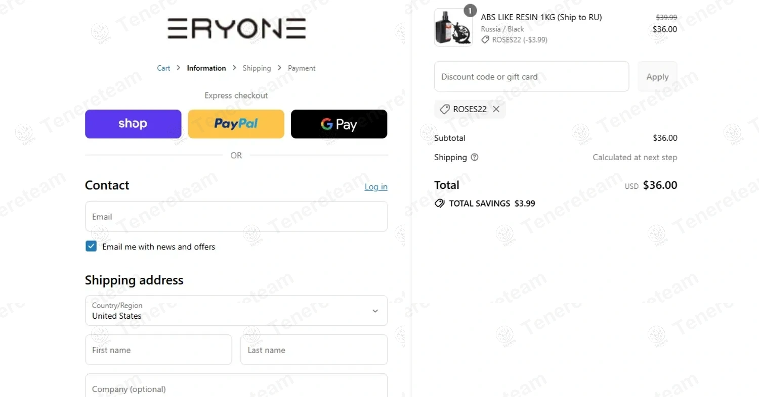 Eryone3d apply coupon code