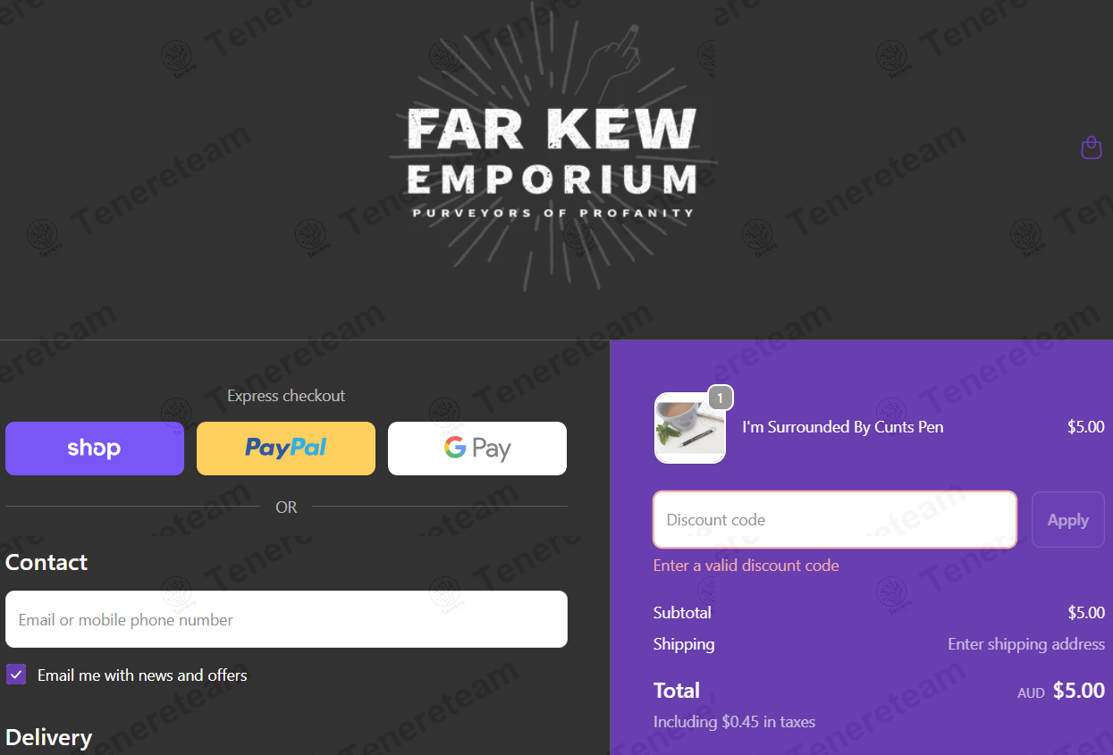 Far Kew Emporium apply coupon code