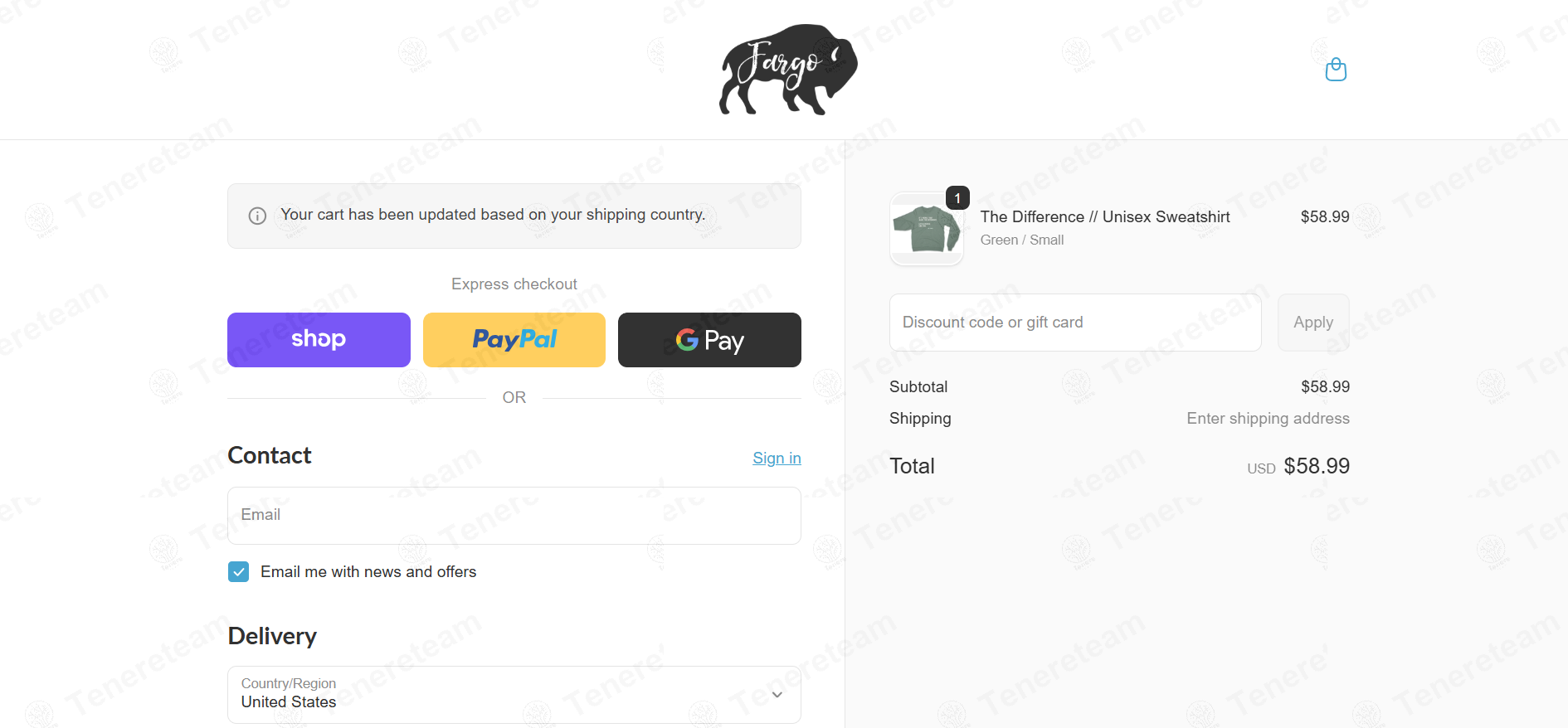 Fargo Clothing Company apply coupon code