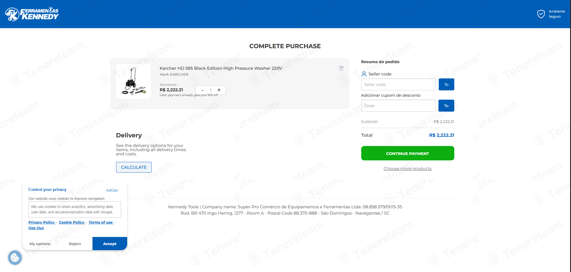 Ferramentas Kennedy BR apply coupon code