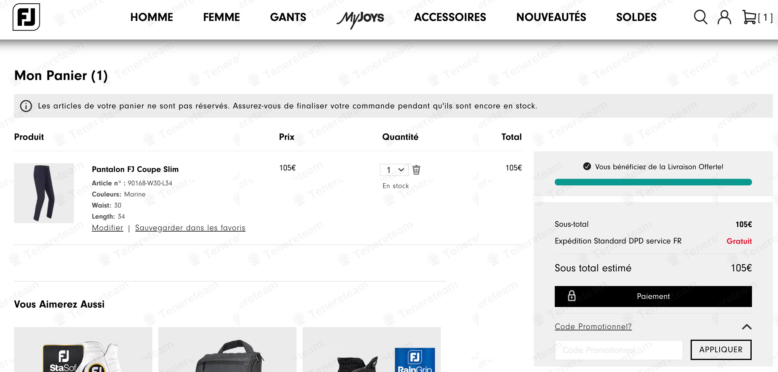 FootJoy FR apply coupon code