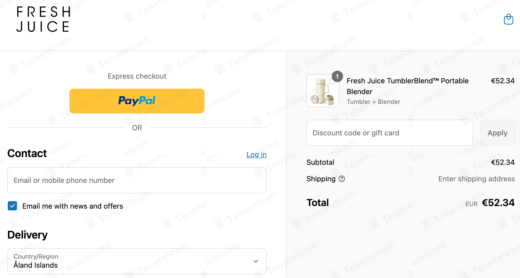 Fresh Juice Blender apply coupon code