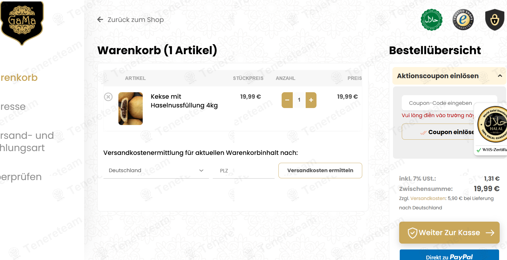 Gama Zuckersüß apply coupon code