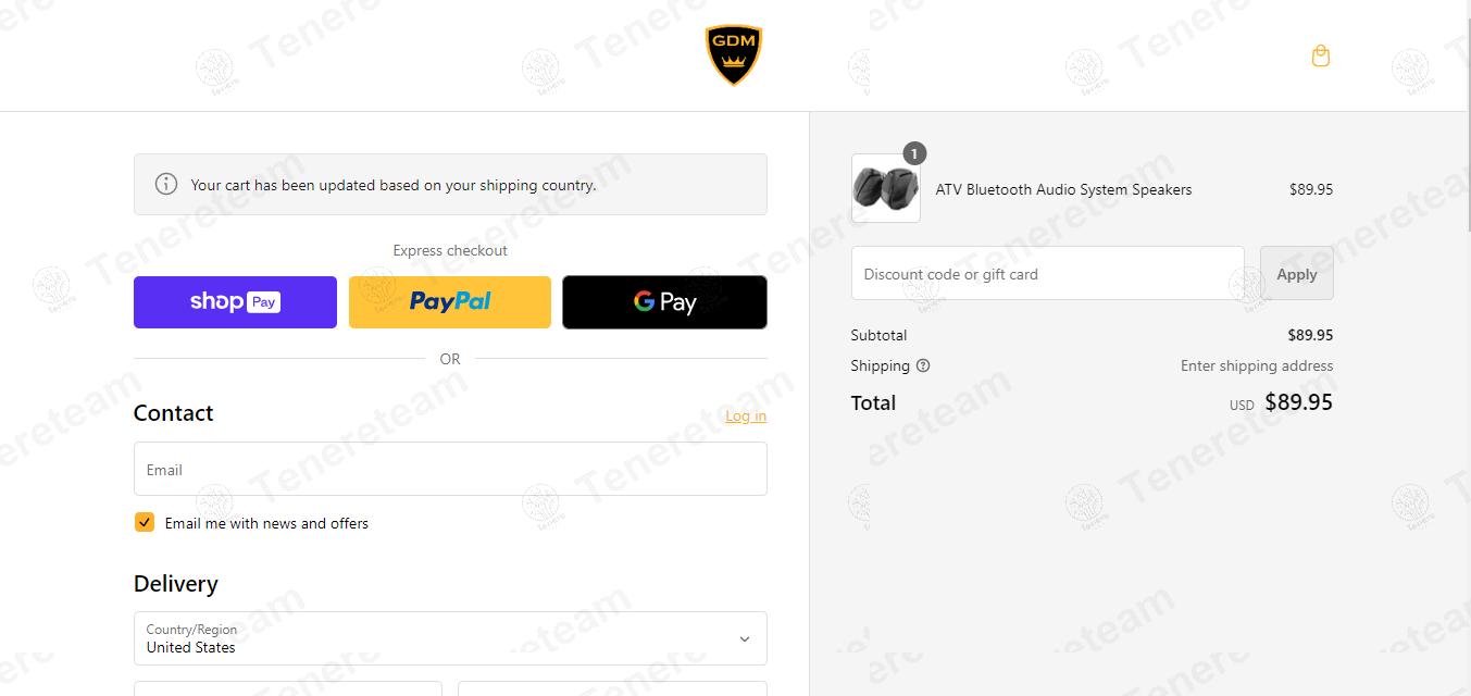 GDM apply coupon code
