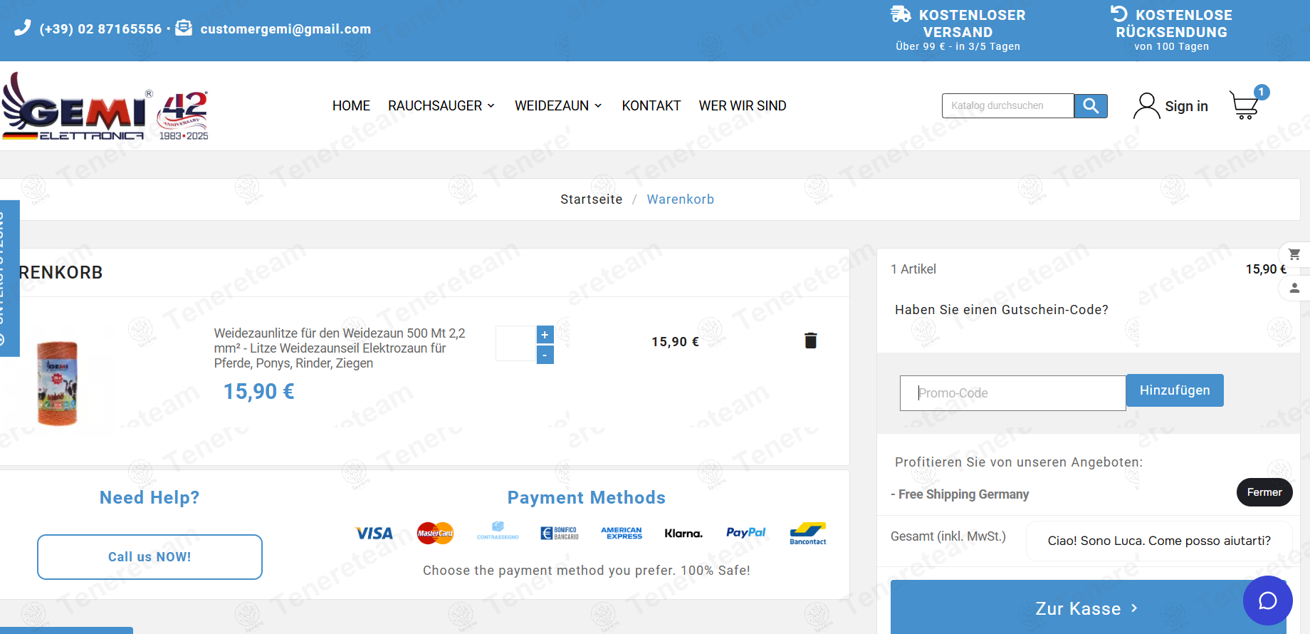 Gemi Market DE apply coupon code