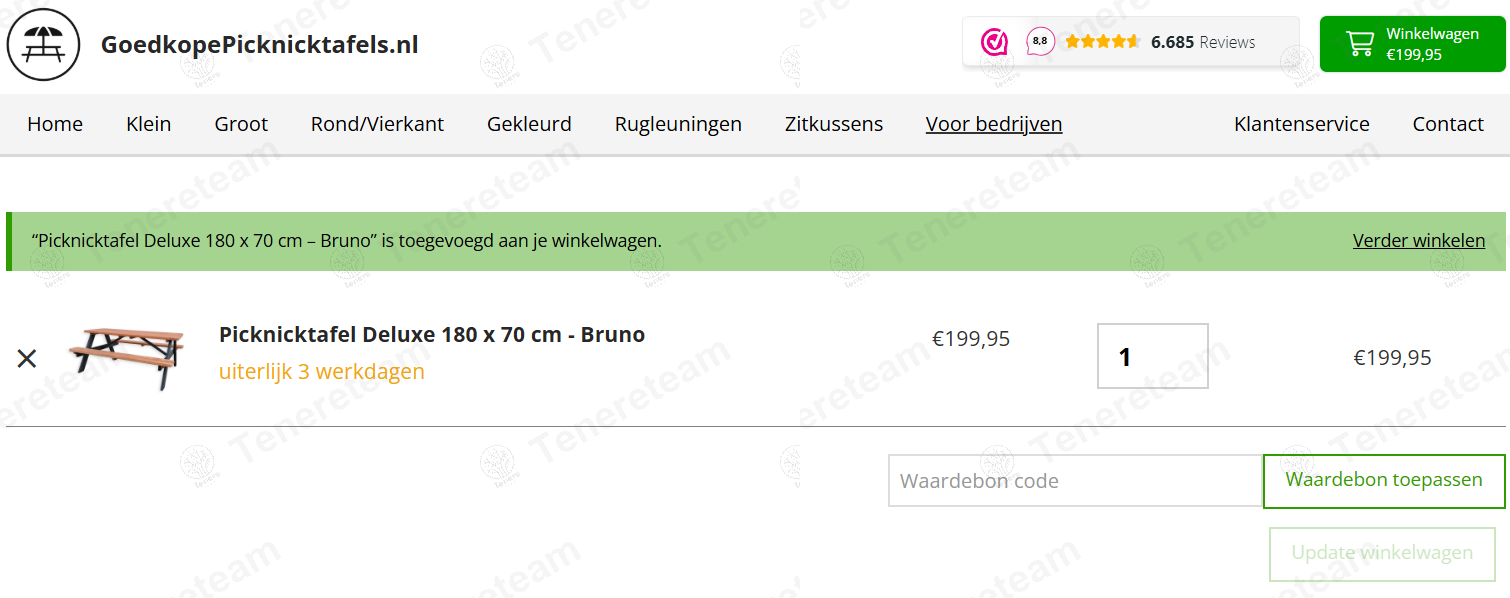 Goedkope Picknick Tafels NL apply coupon code