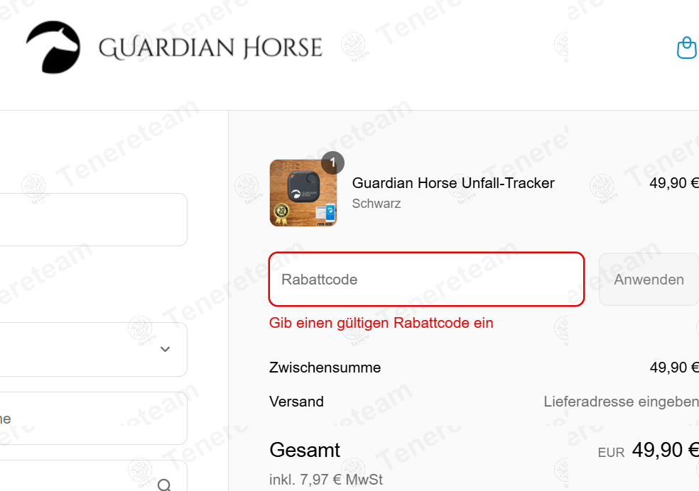 Guardian Horse DE apply coupon code