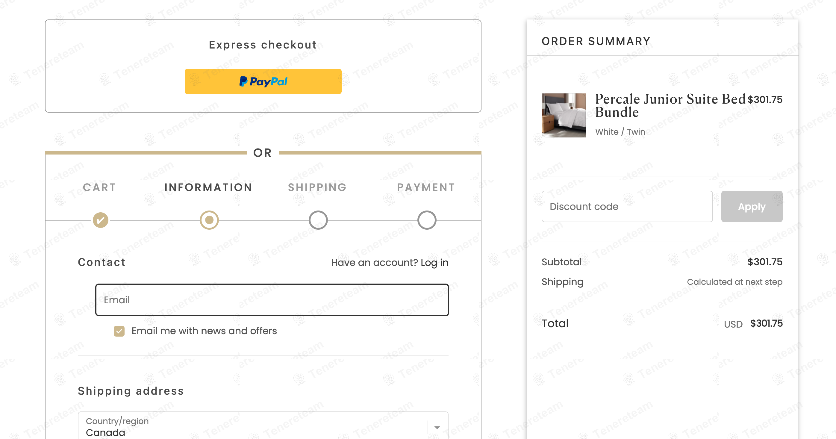 H By Frette apply coupon code