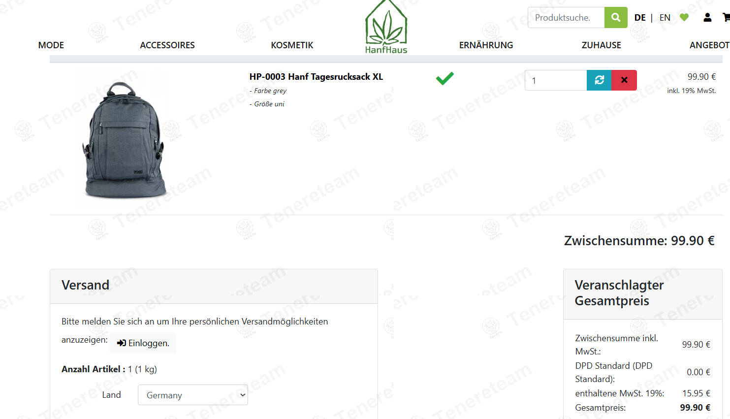 HanfHaus DE apply coupon code