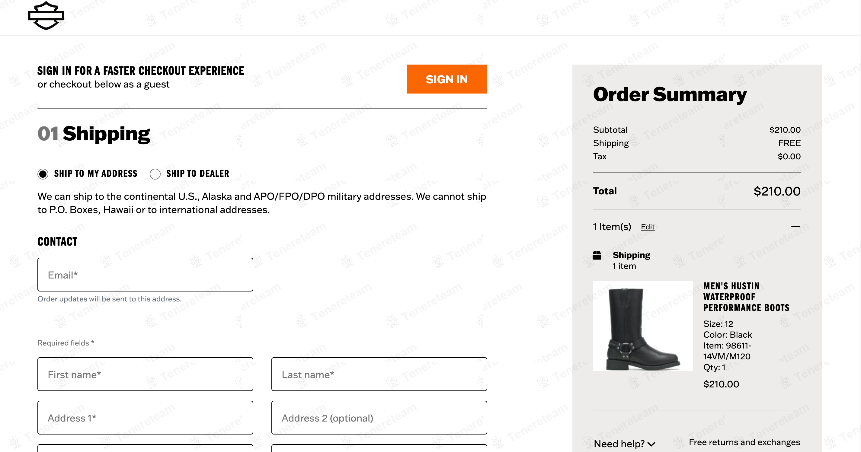 Harley-Davidson Footwear apply coupon code