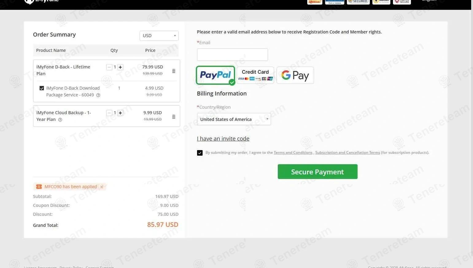iMyfone apply coupon code