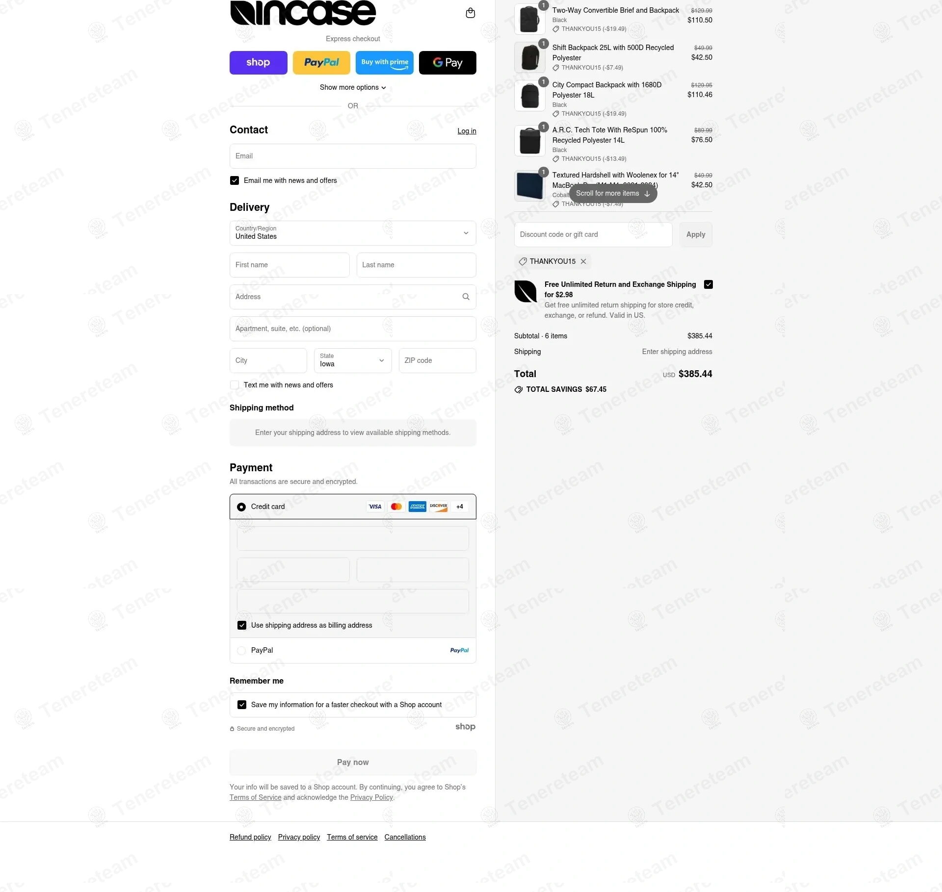 Incase apply coupon code