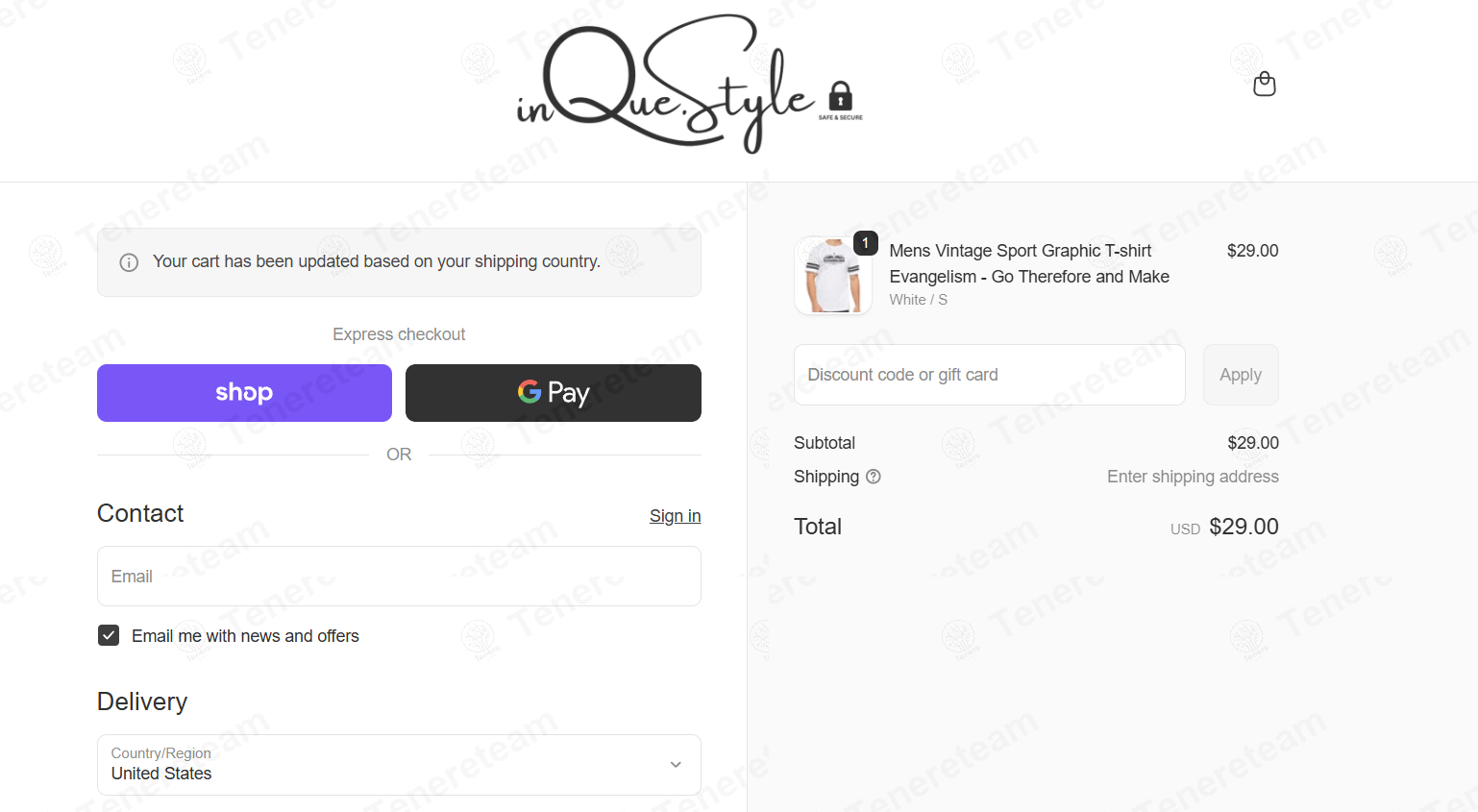 inQue.Style apply coupon code