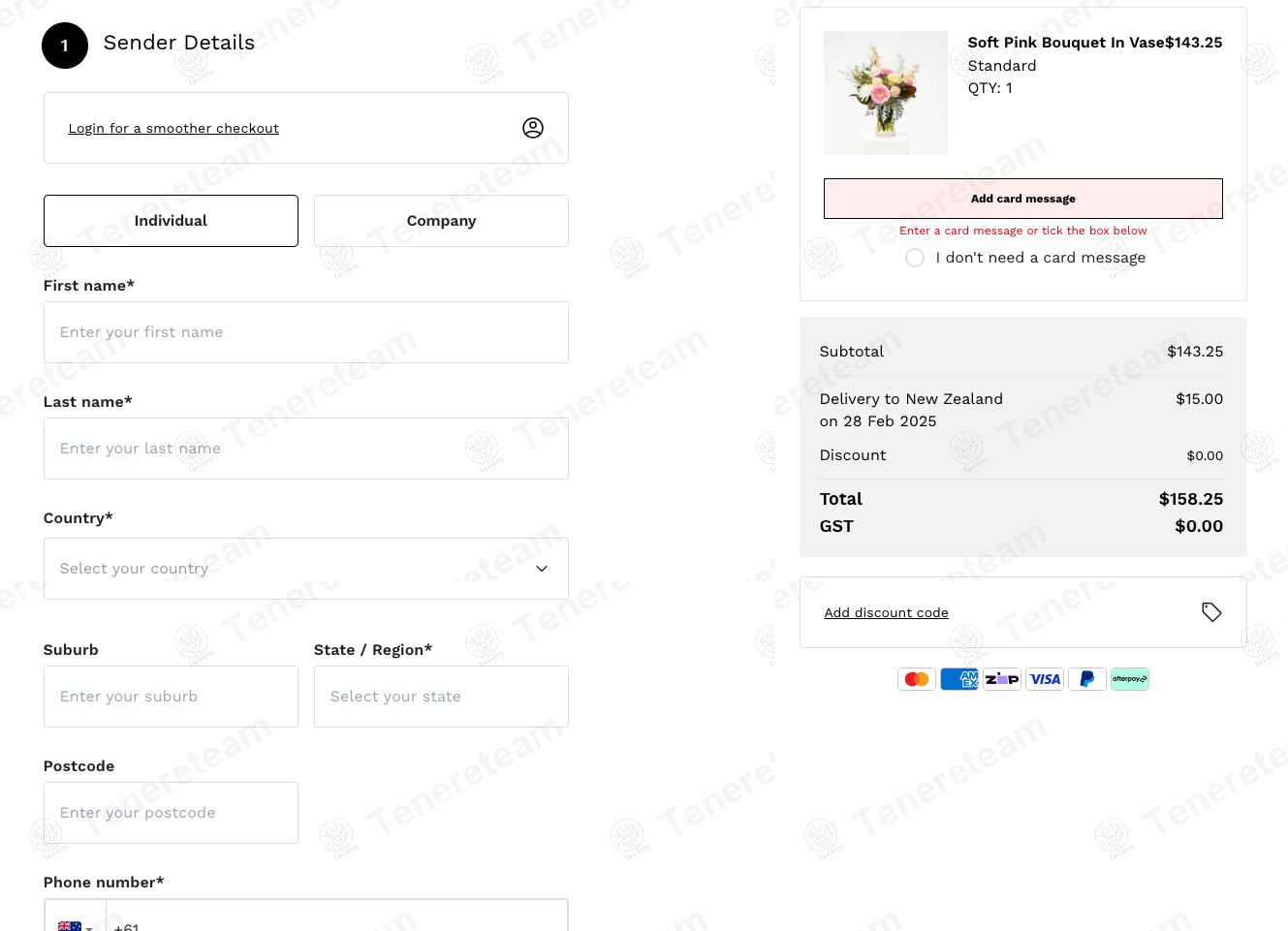 Interflora Australia apply coupon code