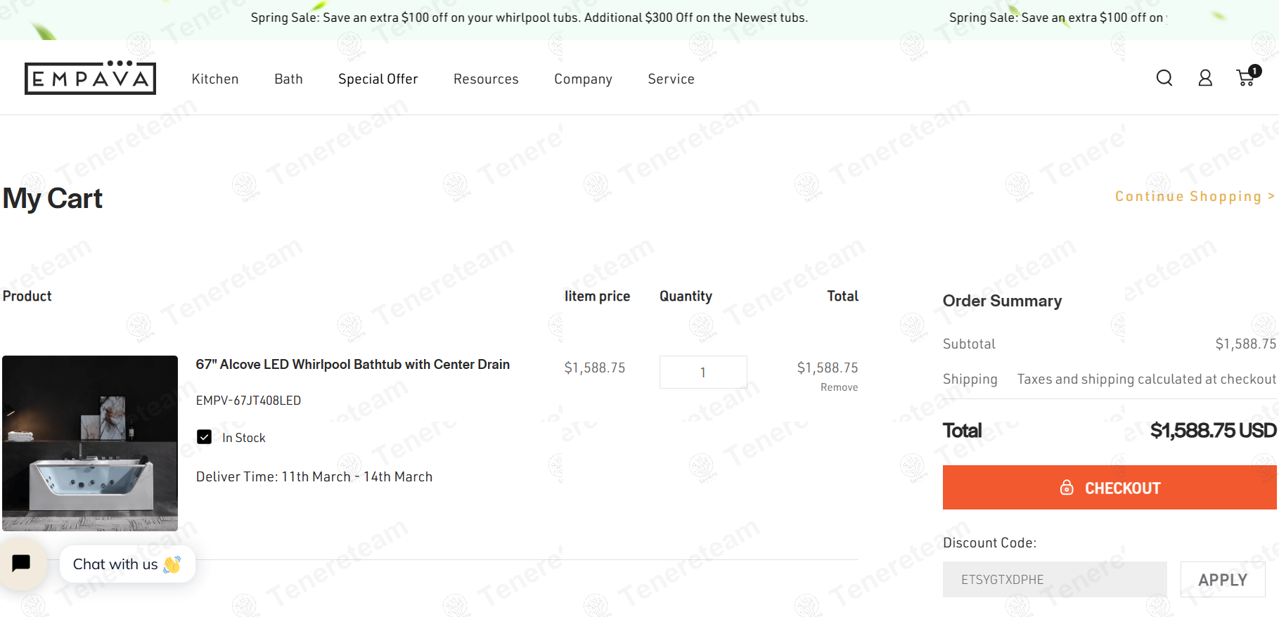 Inventora apply coupon code