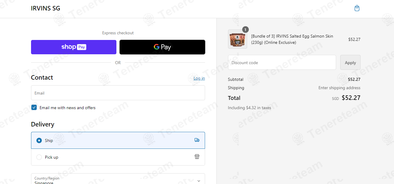 Irvins Singapore apply coupon code