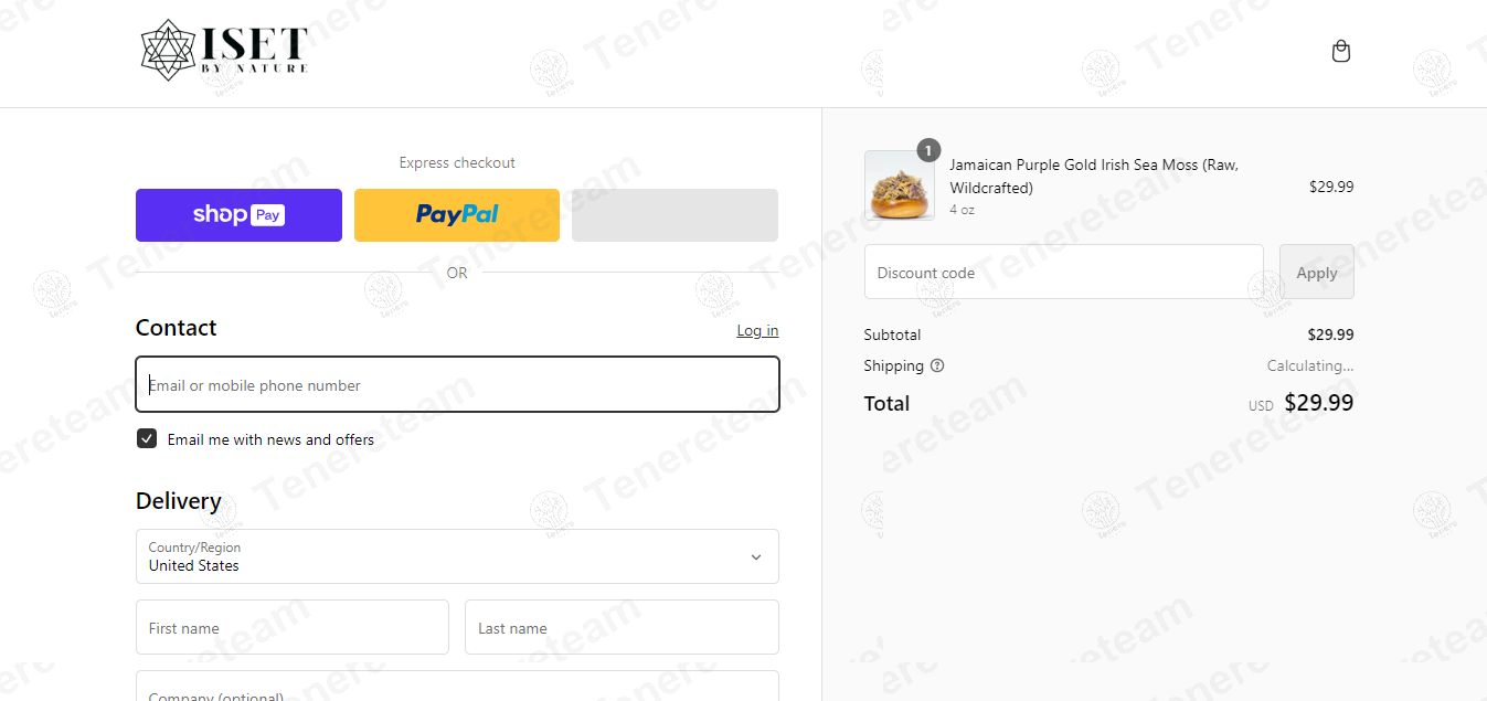 Iset by Nature apply coupon code