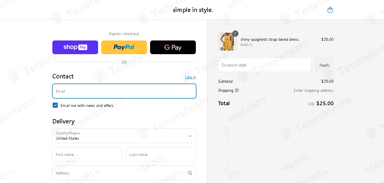 It's That Simple Shop apply coupon code