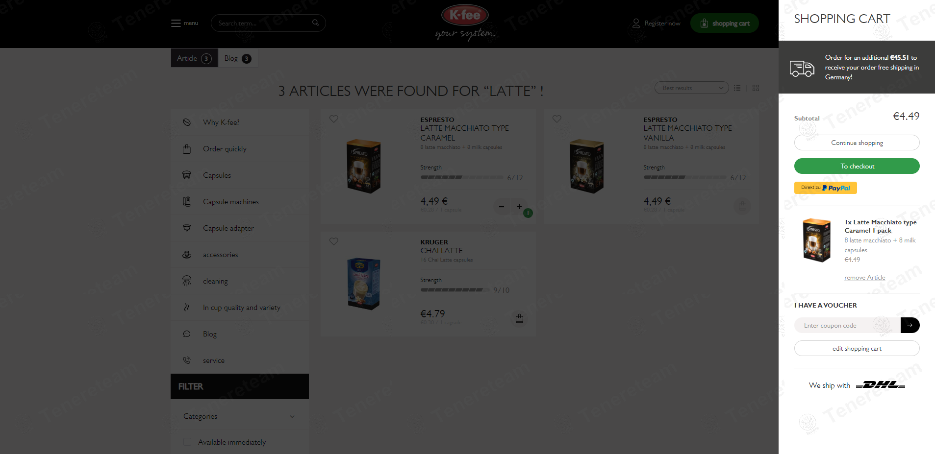 K Fee apply coupon code