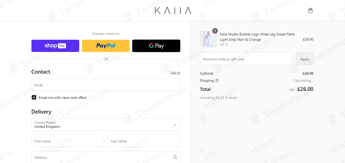 Kaiia The Label apply coupon code