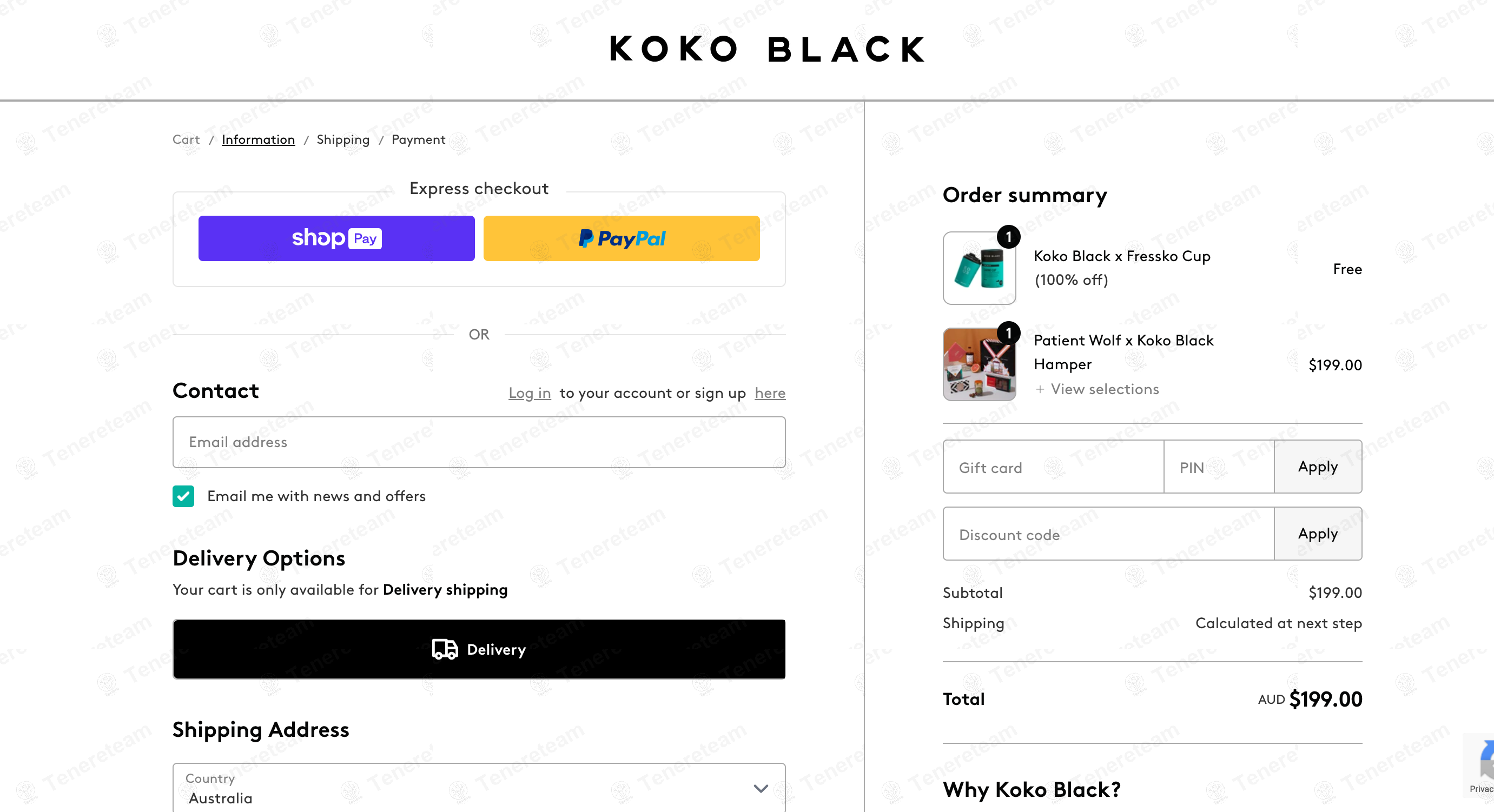 Koko Black apply coupon code