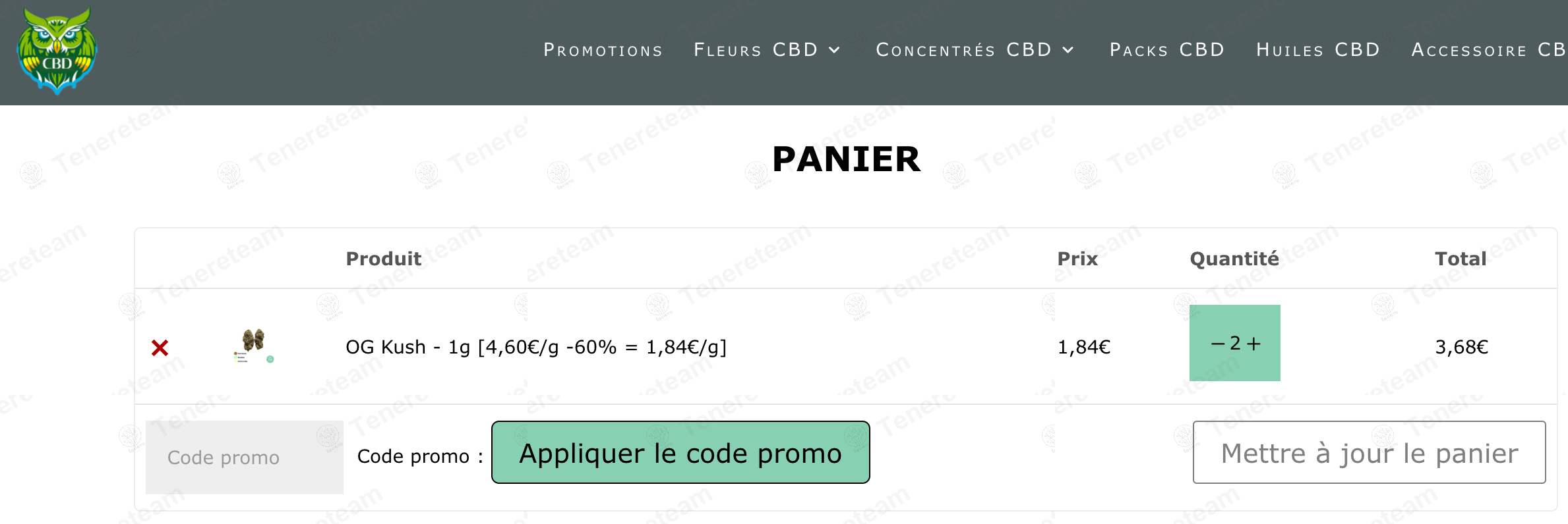 La Hiboutique du CBD apply coupon code