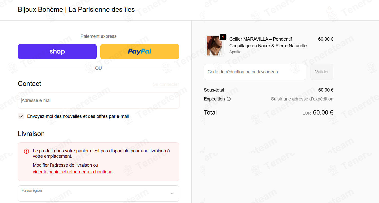 La Parisienne des Îles apply coupon code