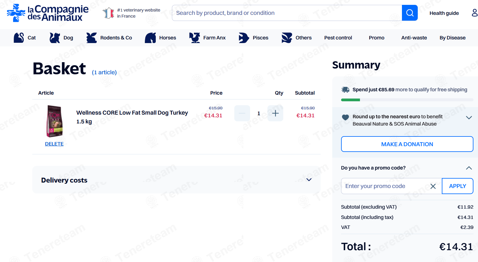 Lacompagniedesanimaux apply coupon code