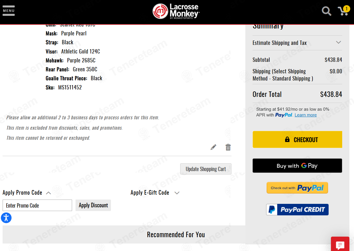 Lacrosse Monkey apply coupon code