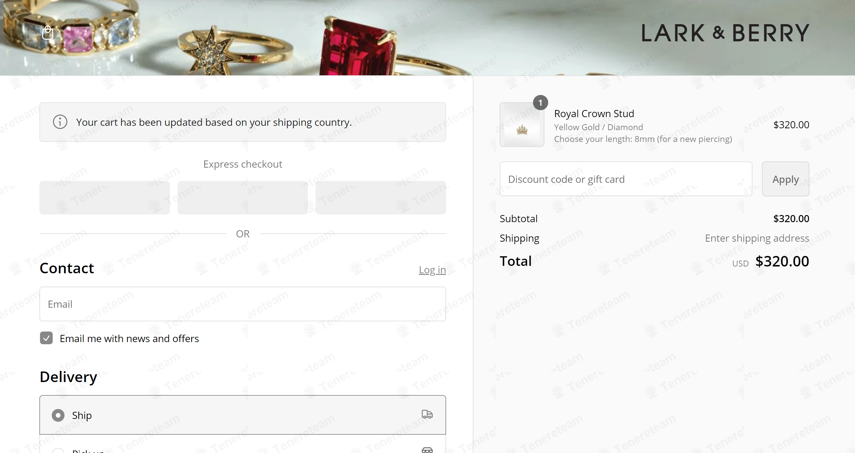 Lark And Berry apply coupon code