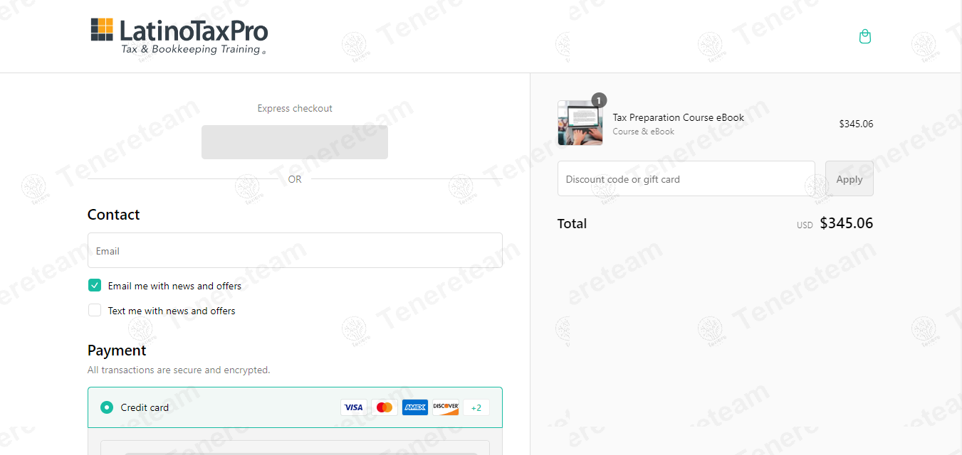 Latino Tax Pro apply coupon code