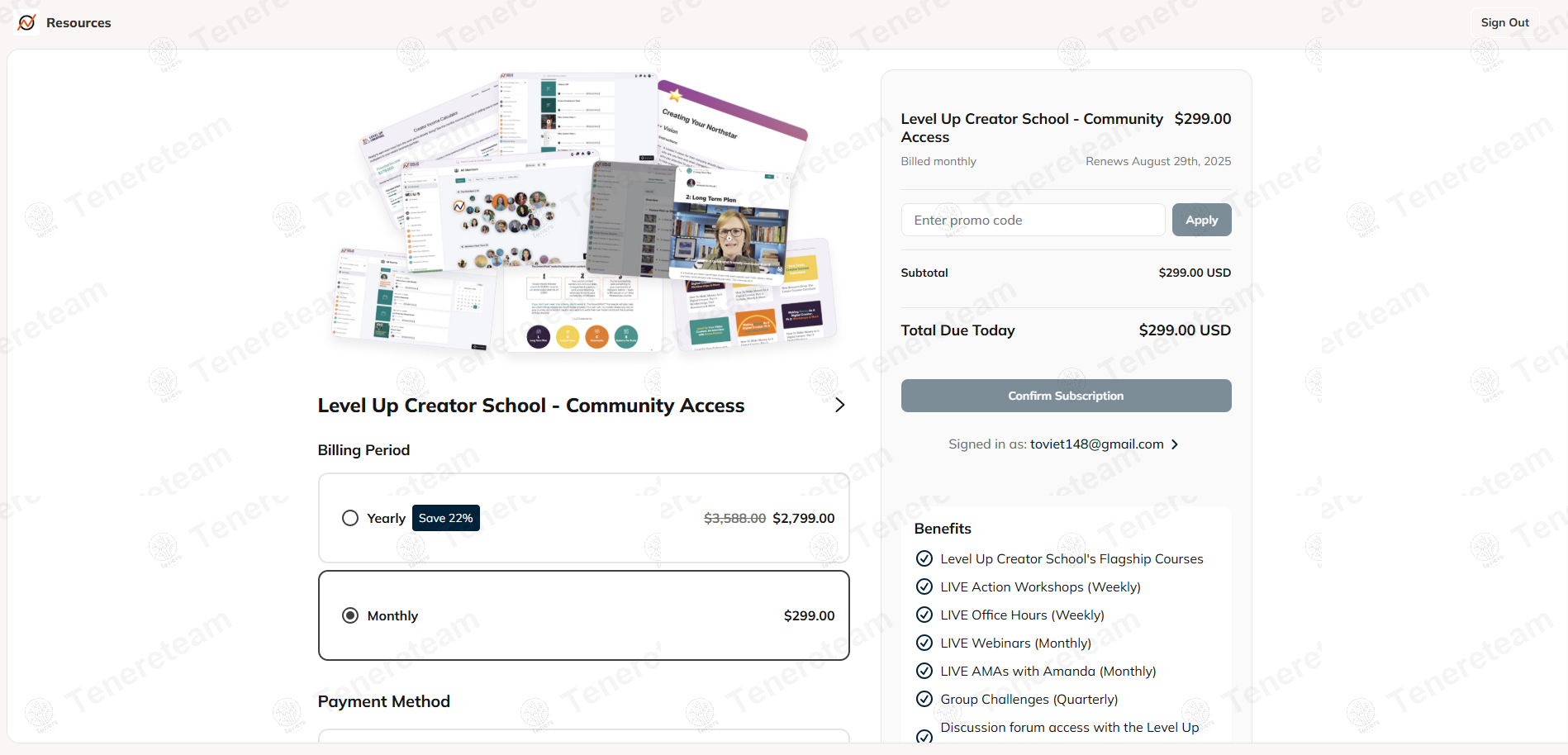 Level Up Creator School apply coupon code
