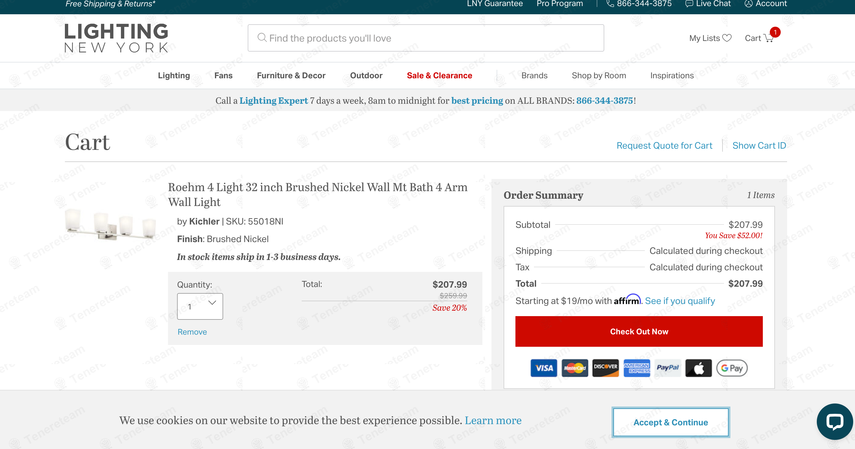 Lightingnewyork.com apply coupon code