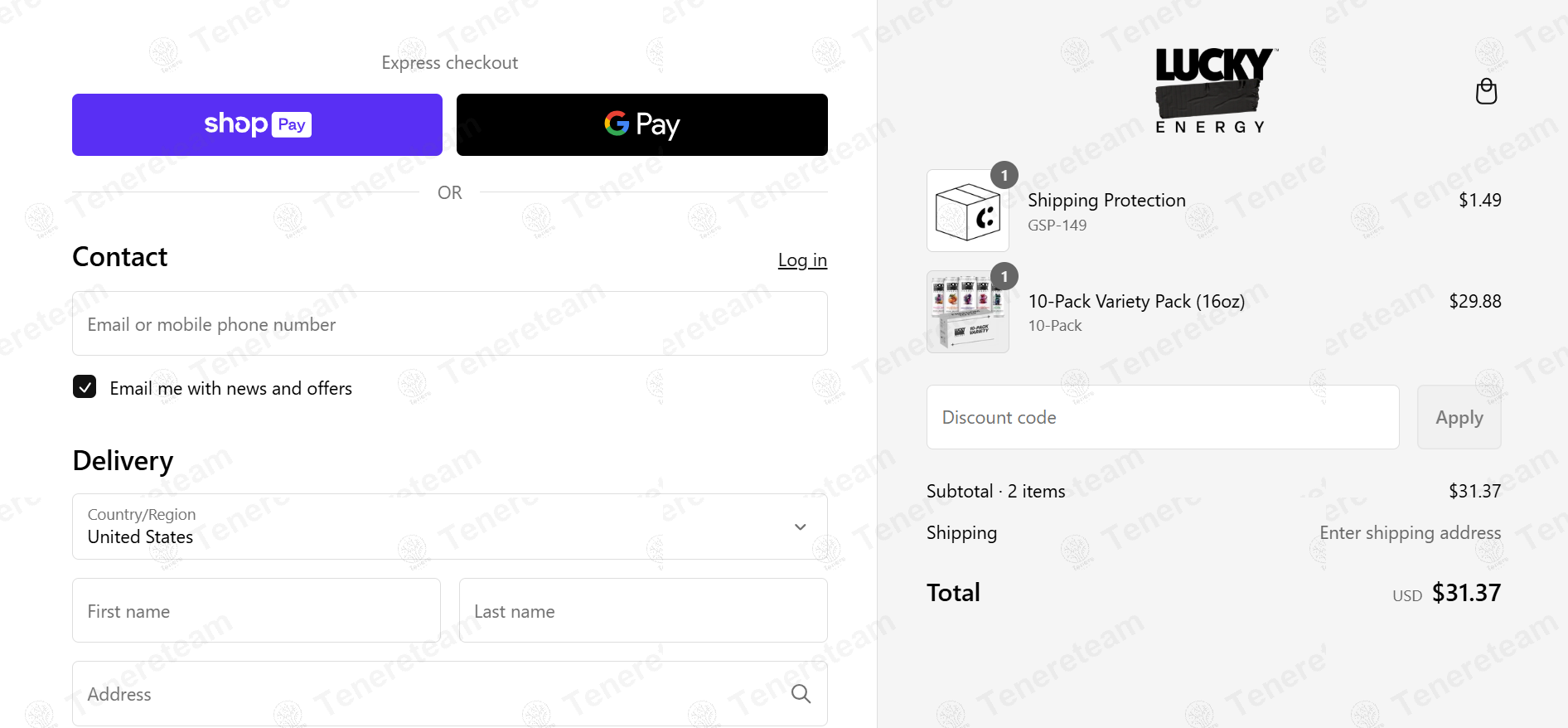 Lucky Bev Co apply coupon code