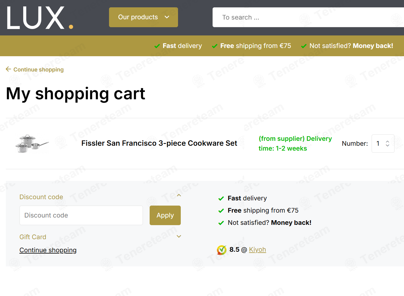 Luxpannen NL apply coupon code