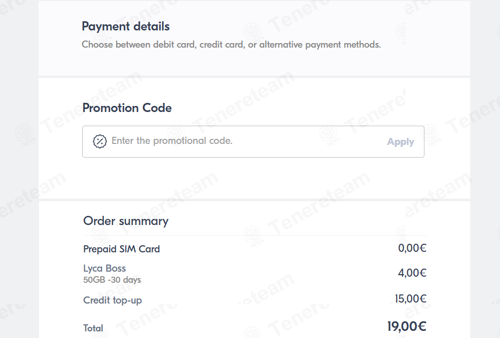 Lycamobile PT apply coupon code