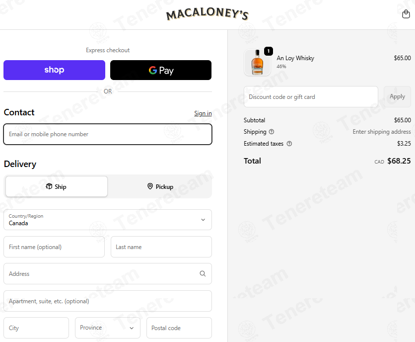 Macaloney Distillers apply coupon code