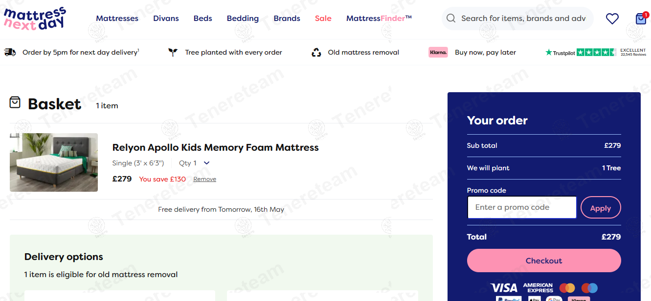 Mattress Next Day apply coupon code