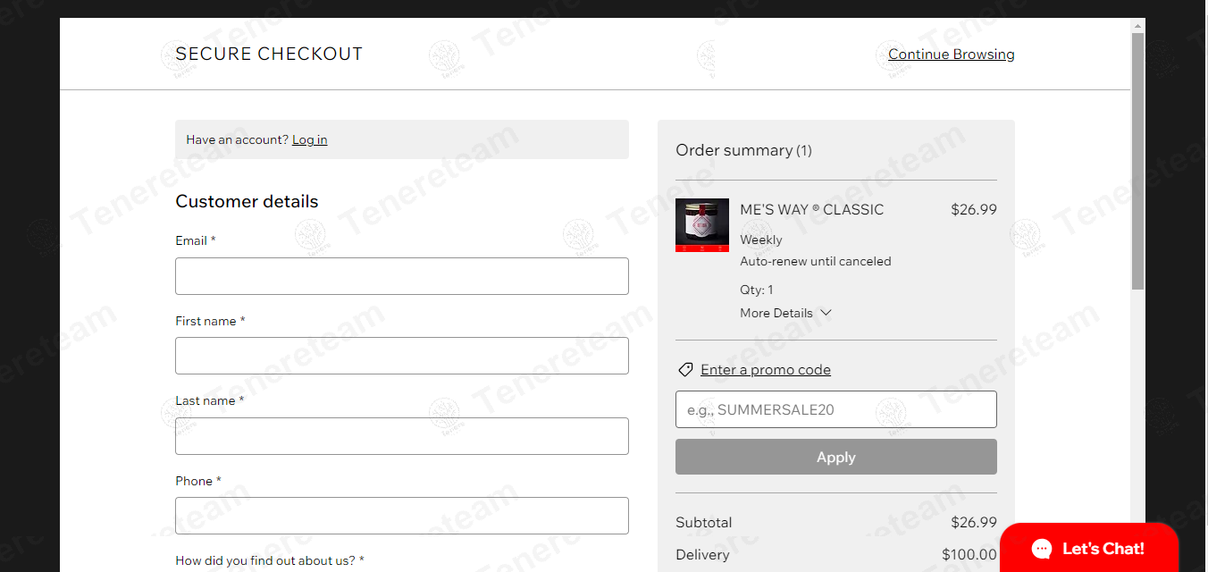 Me's Way apply coupon code