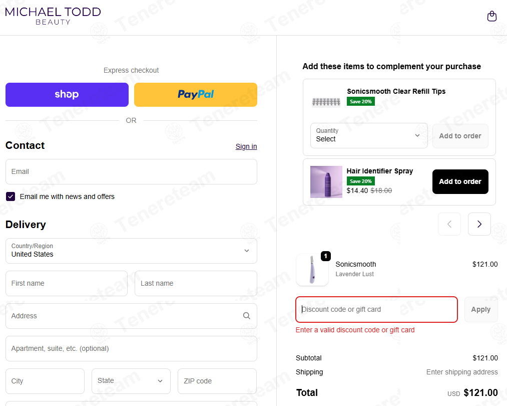 Michael Todd Beauty apply coupon code
