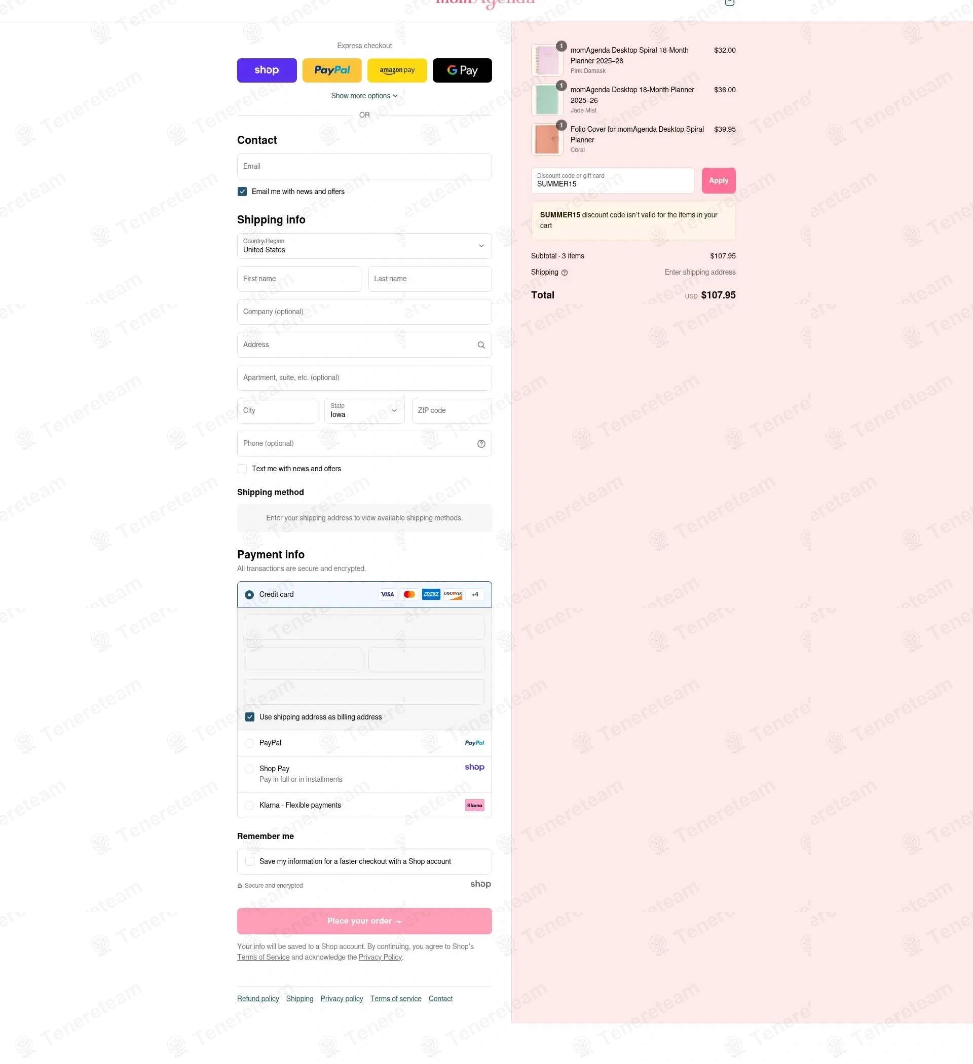 momAgenda apply coupon code