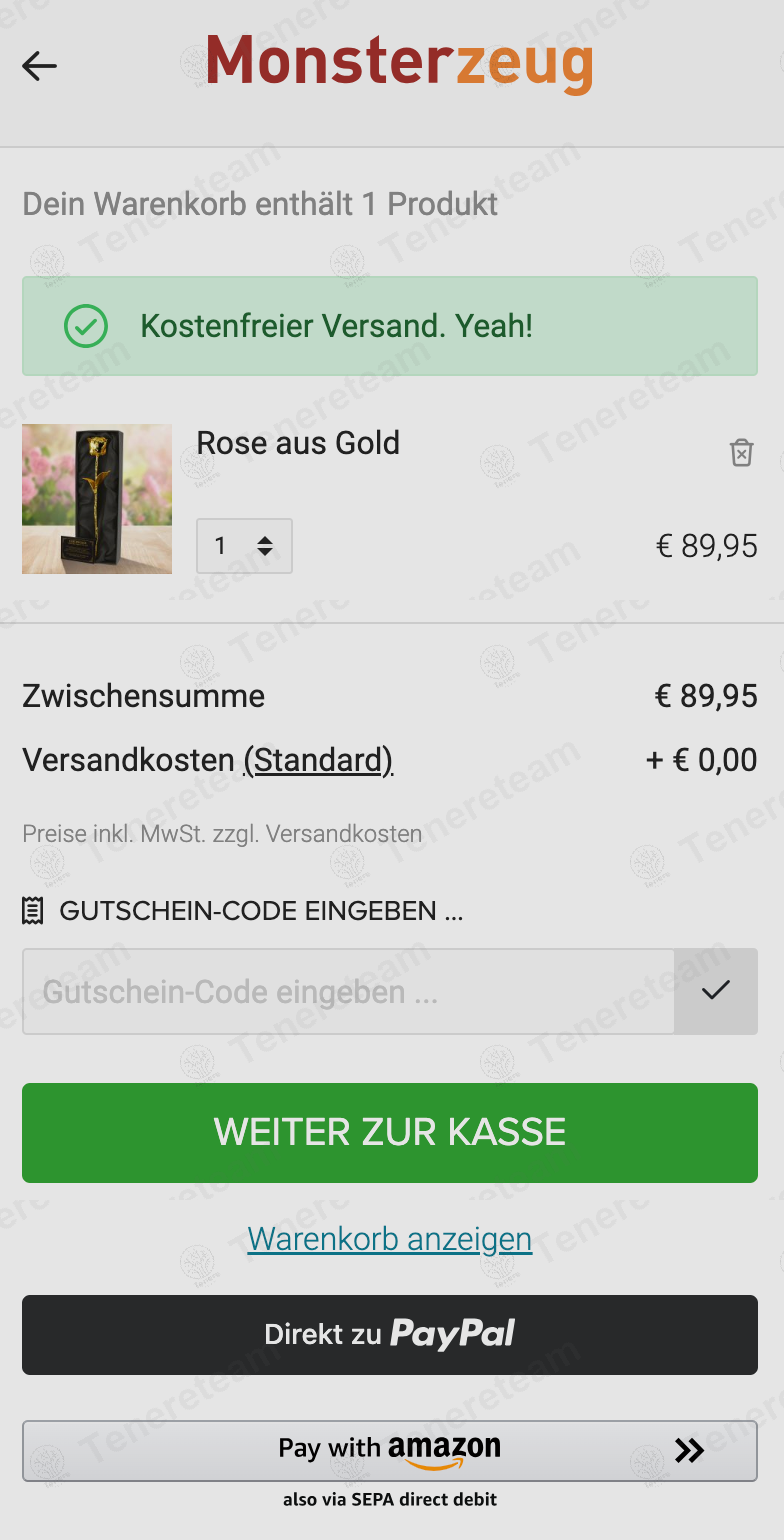 Monsterzeug AT apply coupon code