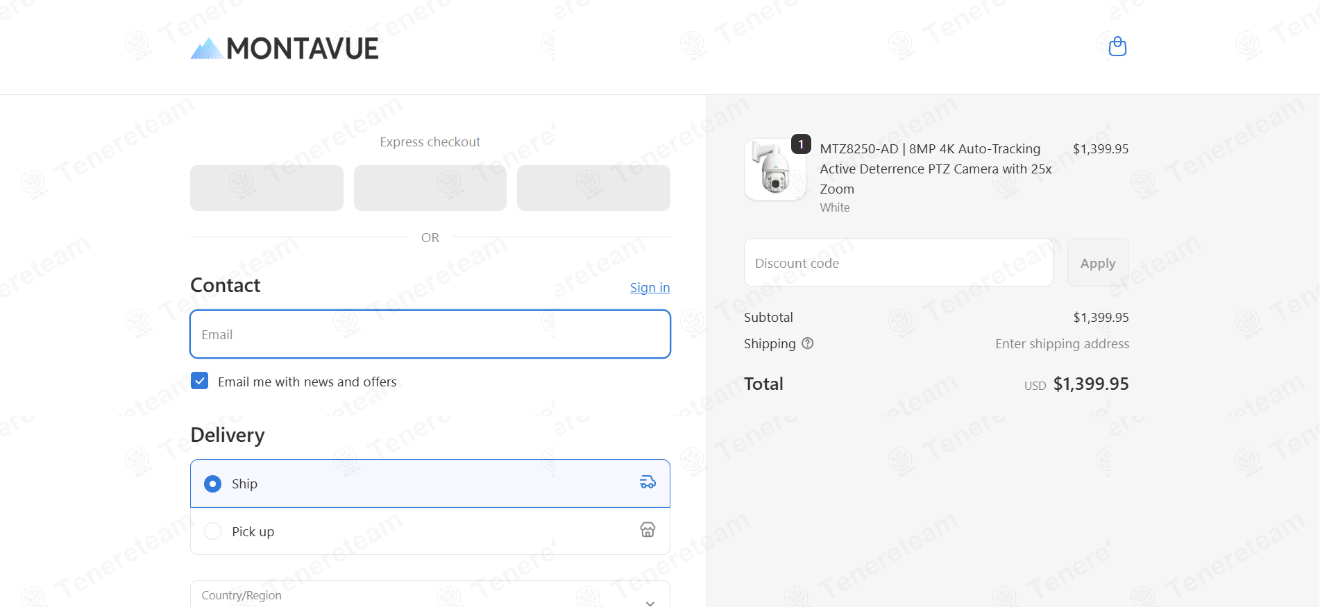Montavue apply coupon code