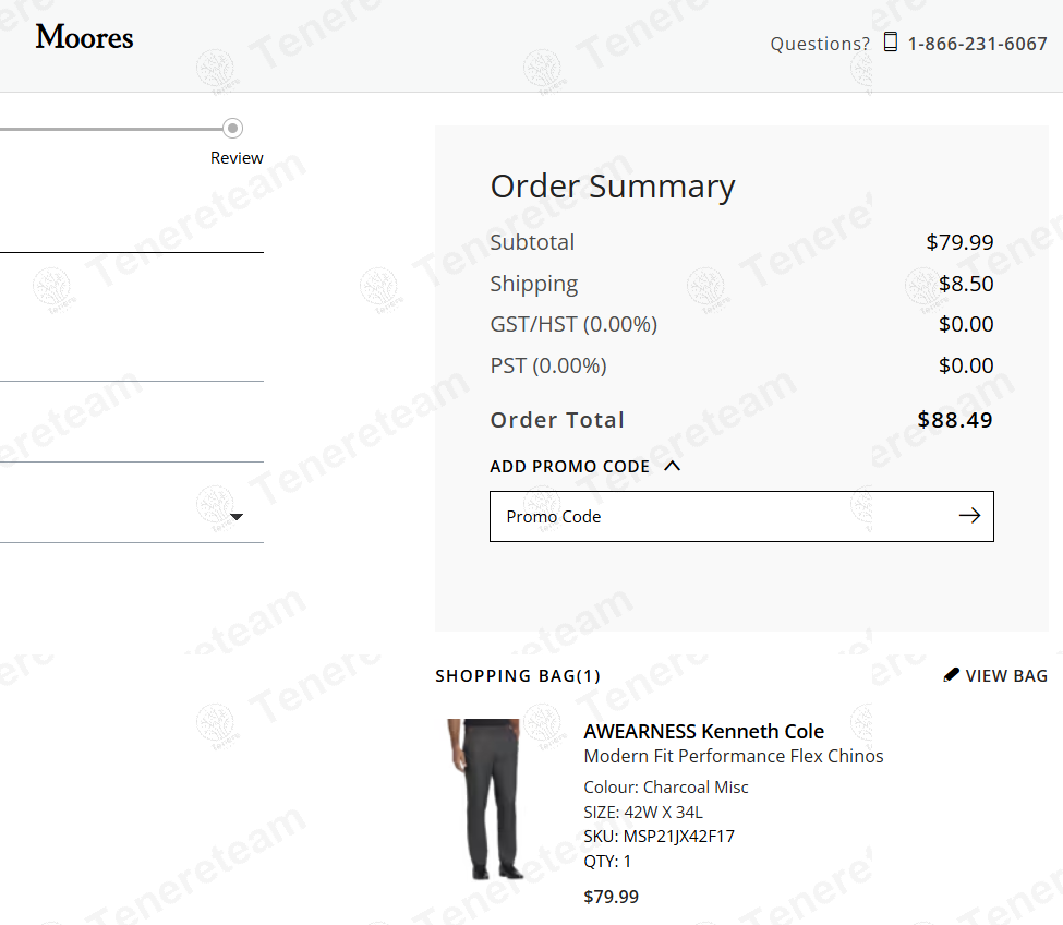 Moores Clothing apply coupon code