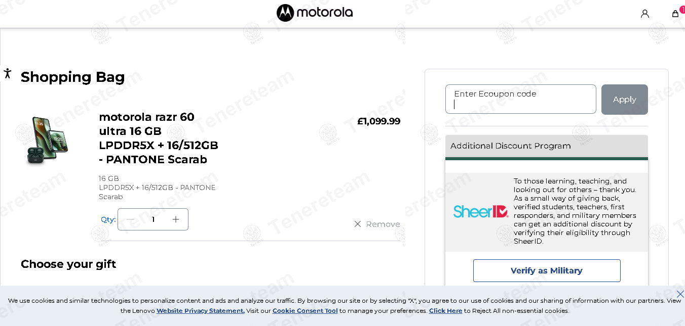 Motorola UK apply coupon code