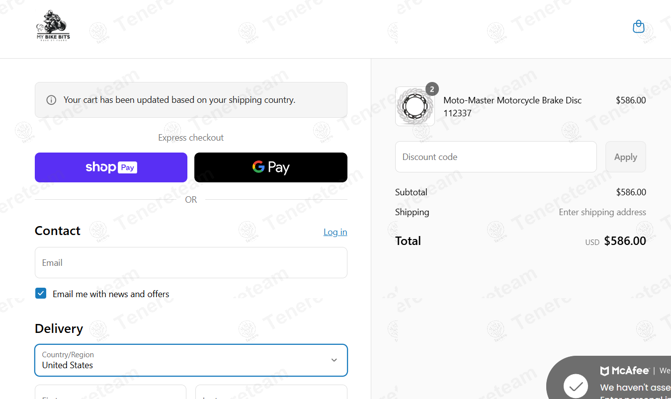 My Bike Bits apply coupon code